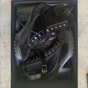 The Koople Steffy Boot Black Velvet Size 38